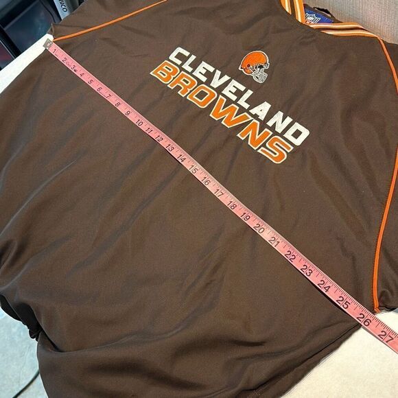 Reebok NFL Cleveland Browns Pullover Jacket Sz Large Cinch Waist - Picture 6 of 6